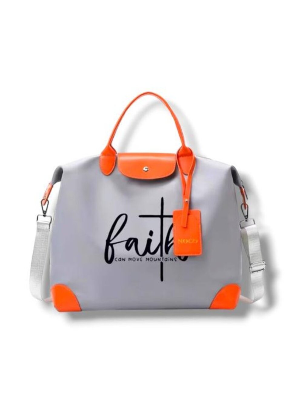 NWT- FAITH COLLECTION - Cenge Large Capacity Commuter Tote Bag - ORANGE